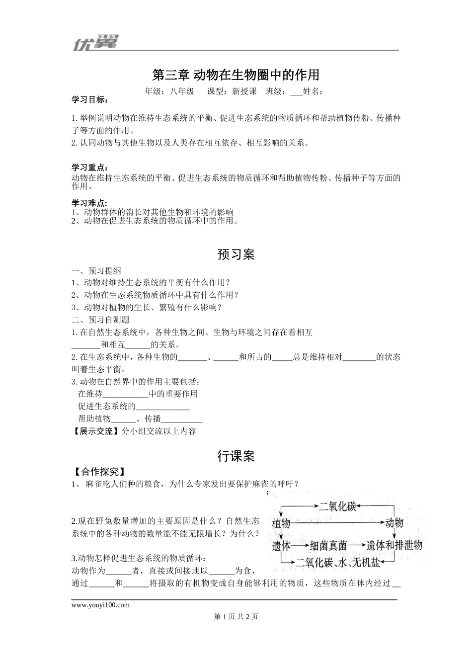 第三章动物在生物圈中的作用(1).doc_第1页