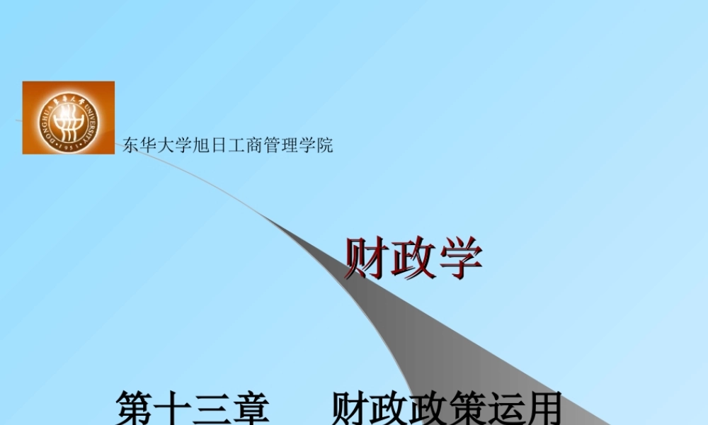 第十四章财政政策运用.ppt