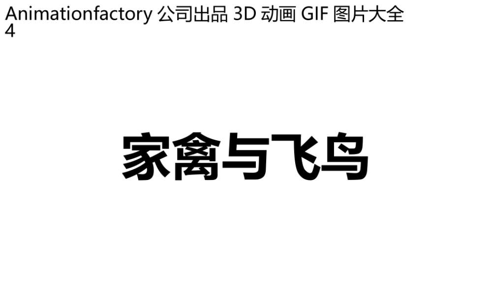 立体GIF大全04动家禽与飞鸟.pptx