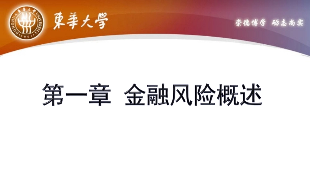 第一章金融风险基本理论.ppt