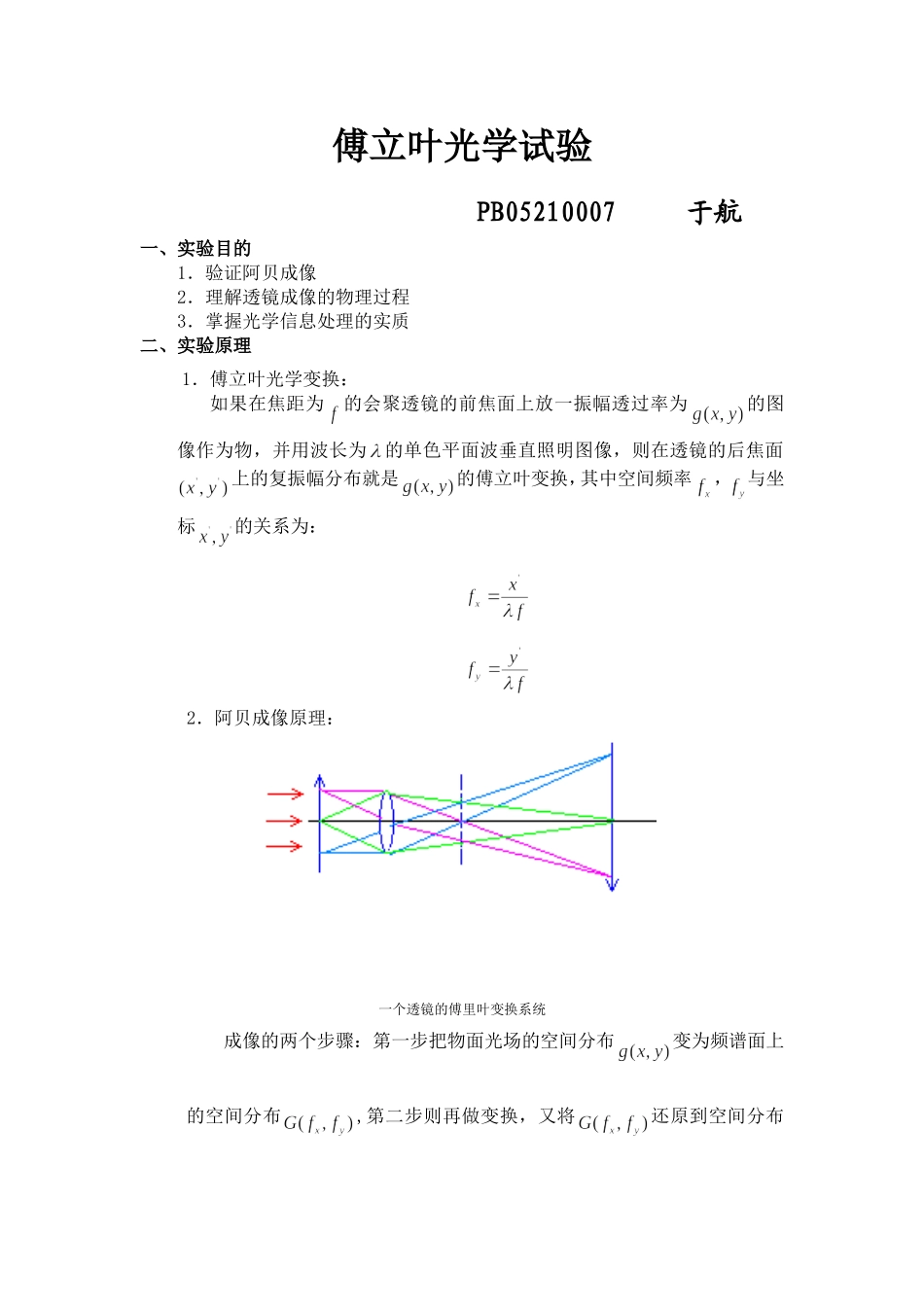 傅立叶光学试验.doc_第1页