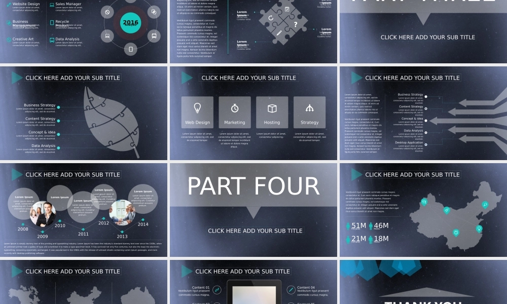 构架完整蓝色震撼商务通用汇报PPT.pptx