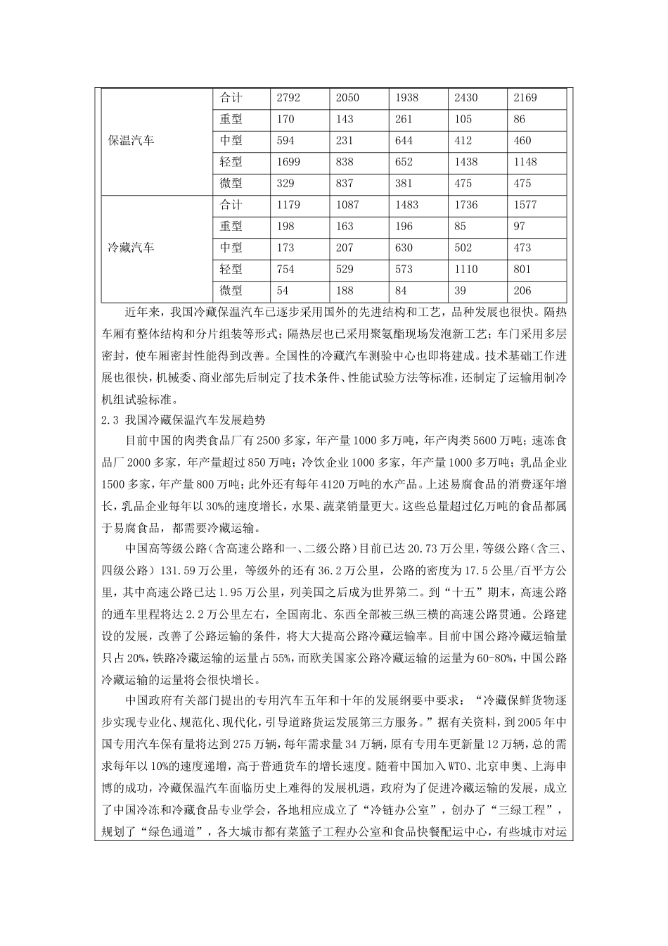 开题报告冷藏车毕业设计.doc_第3页
