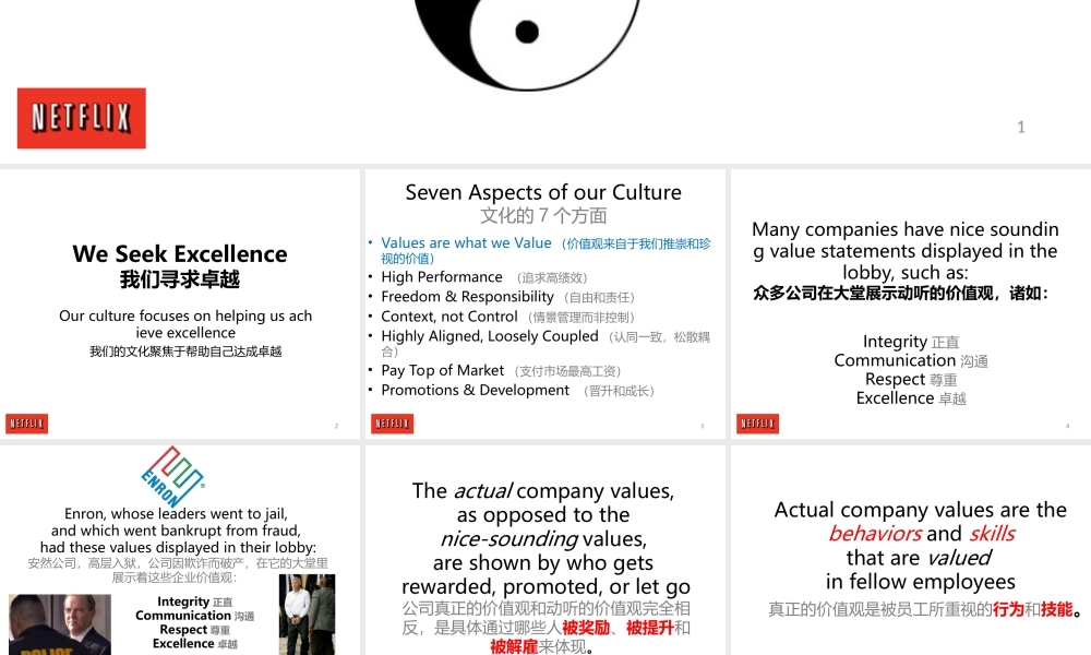 【@PPT精选 推荐】Netflix文化：自由与责任(中英文双语对照版).ppt