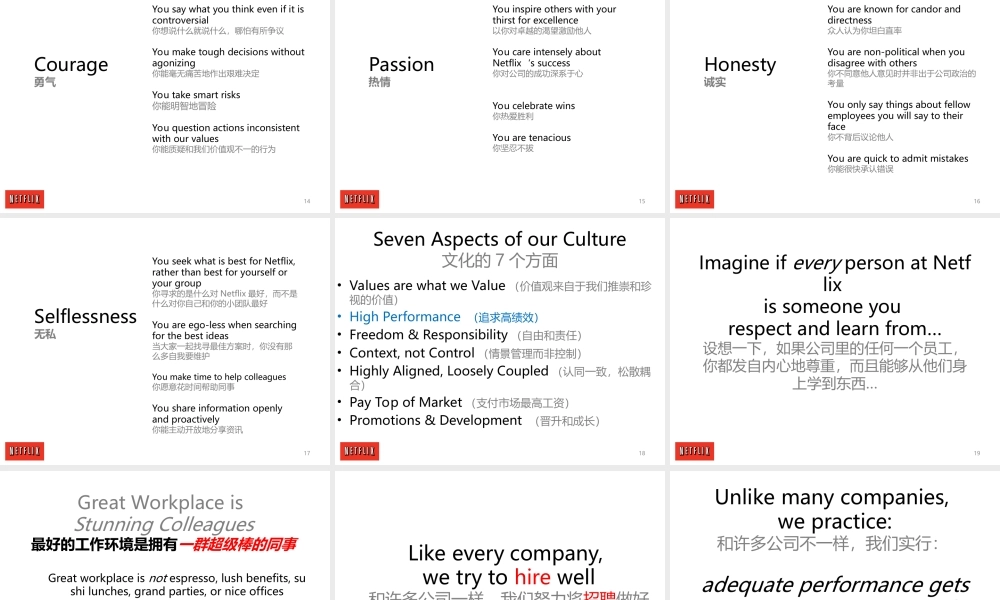 【@PPT精选 推荐】Netflix文化：自由与责任(中英文双语对照版).ppt