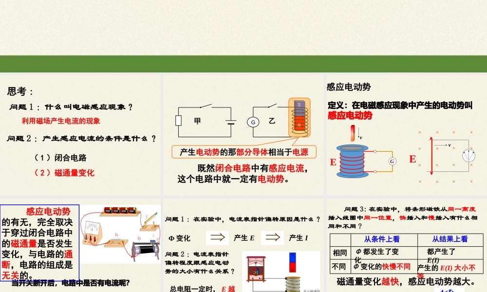 人教版高中物理选修性必修第二册 1.2法拉第电磁感应定律.pptx