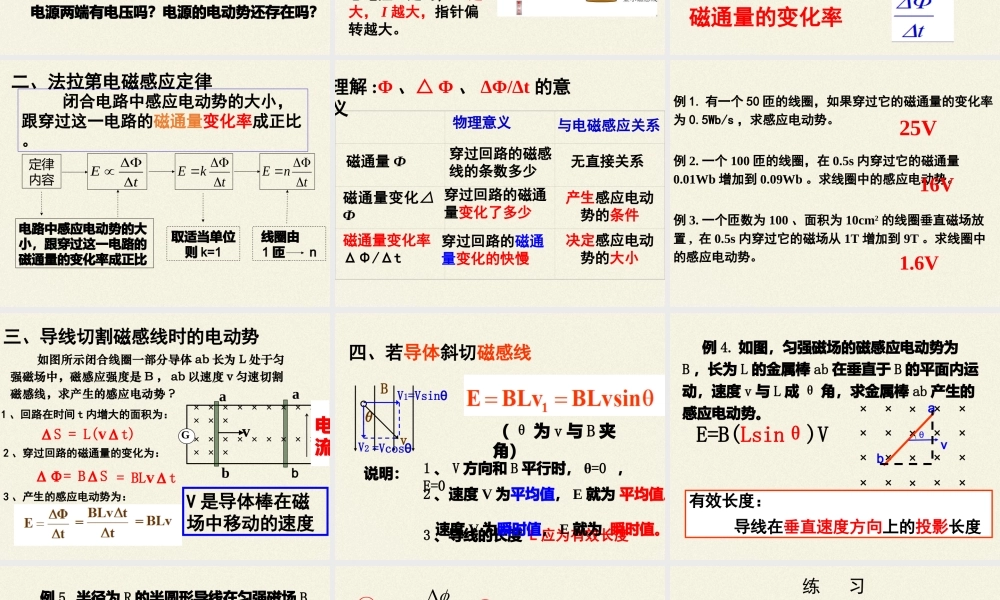 人教版高中物理选修性必修第二册 1.2法拉第电磁感应定律.pptx