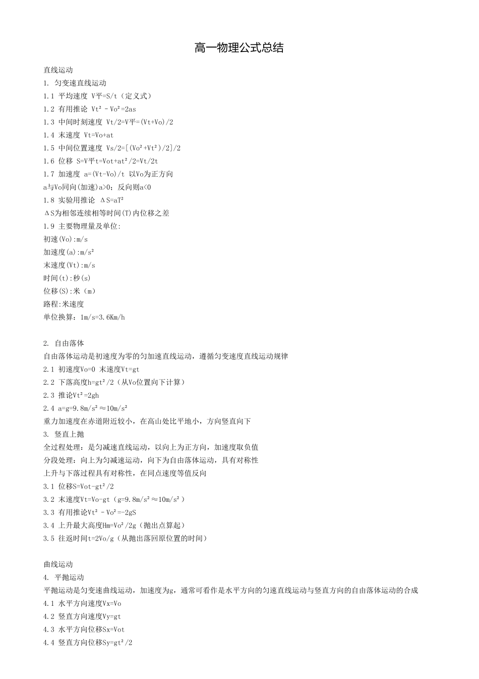 【物理】高一物理公式总结【 教育盘jiaoyupan.com】.pdf_第1页
