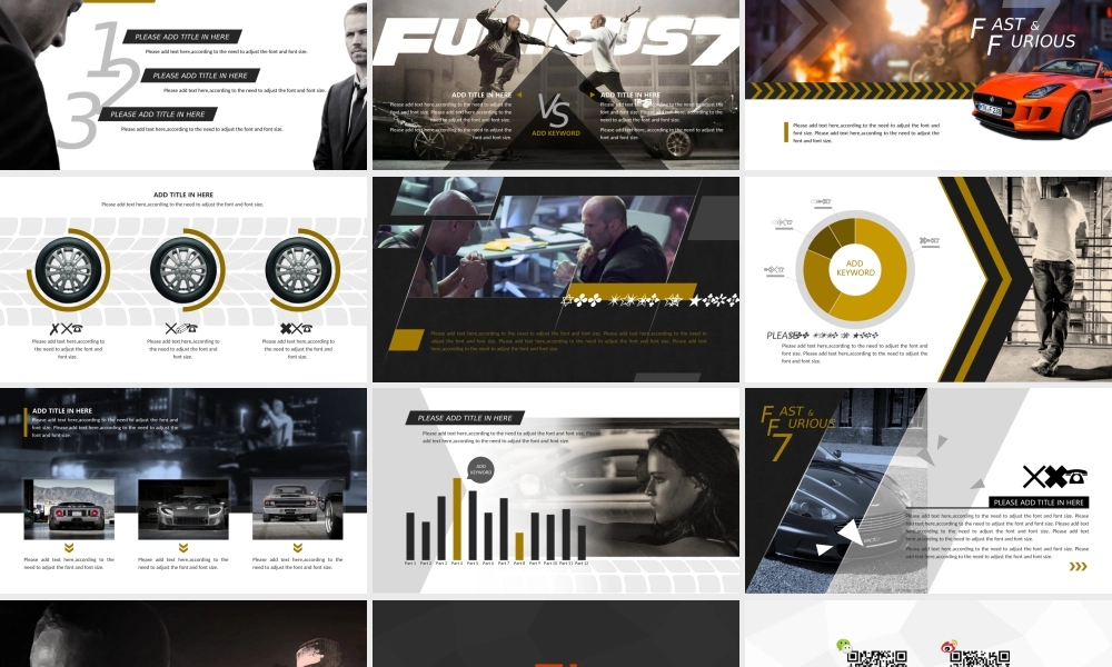 【@PPT精选 推荐P34】《速度与激情7》-大片视觉汽车免费PPT模板.pptx
