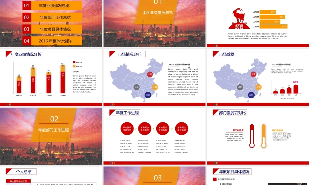 【@PPT精选 推荐P113】福利·谁说红色俗气？2016年终总结PPT模板.pptx