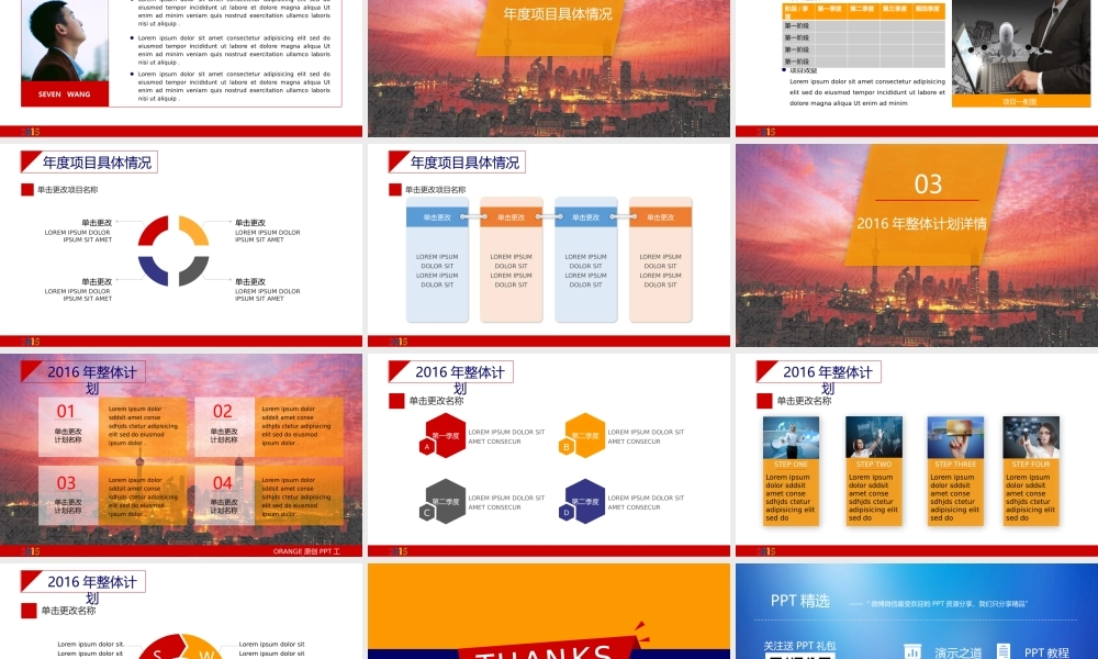 【@PPT精选 推荐P113】福利·谁说红色俗气？2016年终总结PPT模板.pptx