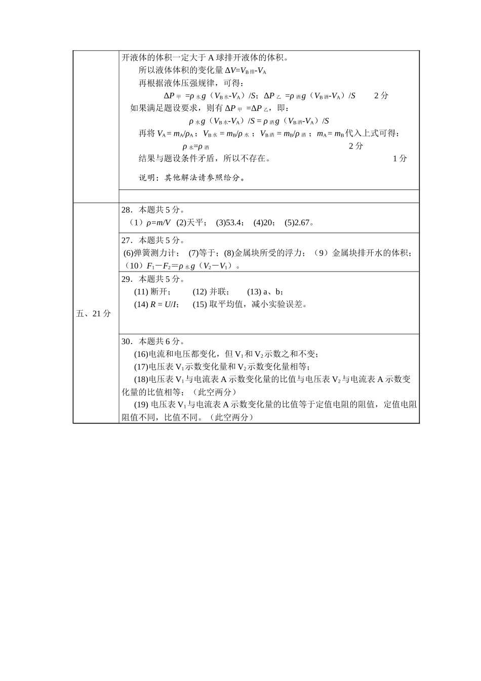 【答案】初三物理秋季期末测试卷（B卷）.docx_第2页