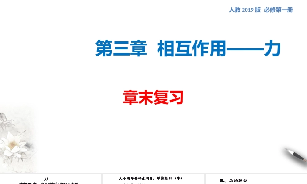 第三章 相互作用—力 章末复习课件（2）(共30张PPT).pptx