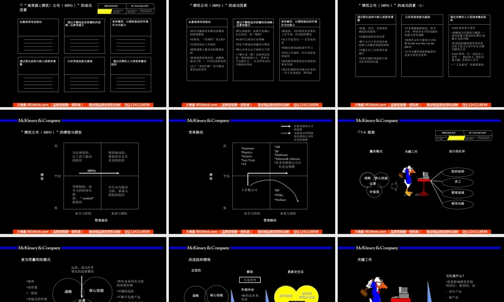 007麦肯锡_麦肯锡组织咨询手册.ppt