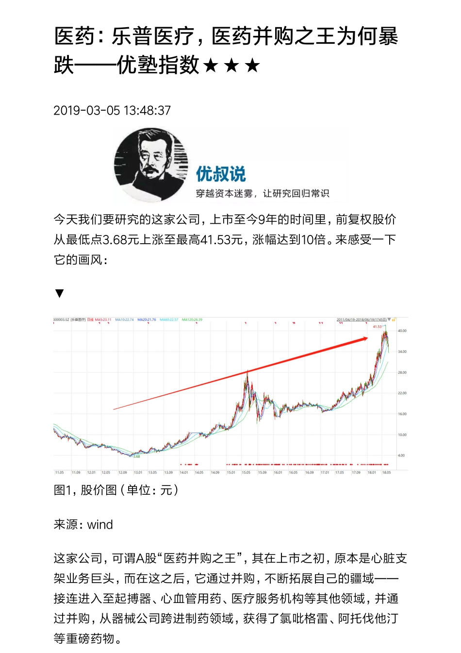 20190305A股 医药：乐普医疗医药并购之王为何暴跌（拼课会员免费添加微信：1318827120）【优选课程网www.youxuan68.com】.pdf_第1页