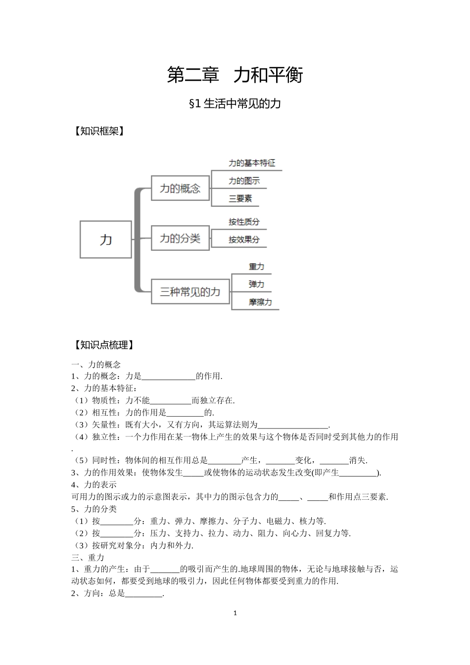 07力的基本概念学生版 (更新版).docx_第1页