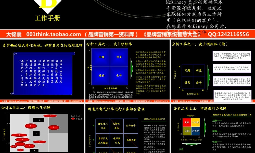 011麦肯锡-工具与方法内部工作手册(3).ppt