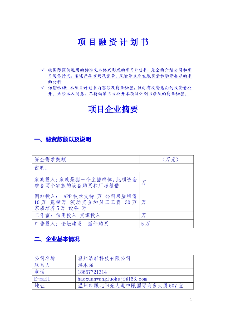 5372 项目融资计划书.doc完整版.doc_第2页