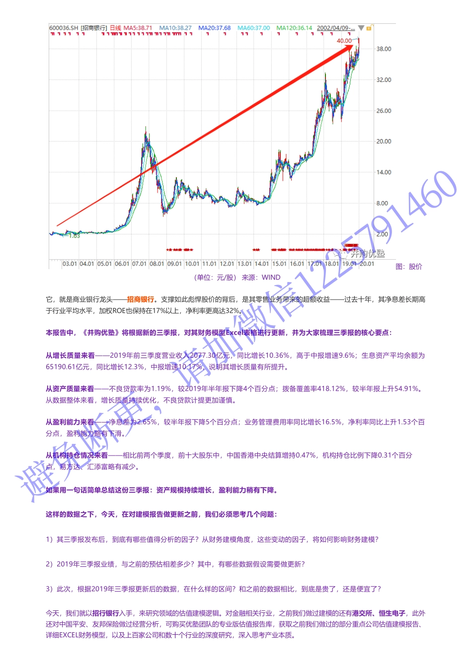 20200110内地-2019三季报更新- 招商银行财务建模再创新高——优塾指数★★★（20-1-10）（拼课会员免费添加微信：1318827120）【优选课程网www.youxuan68.com】.pdf_第2页