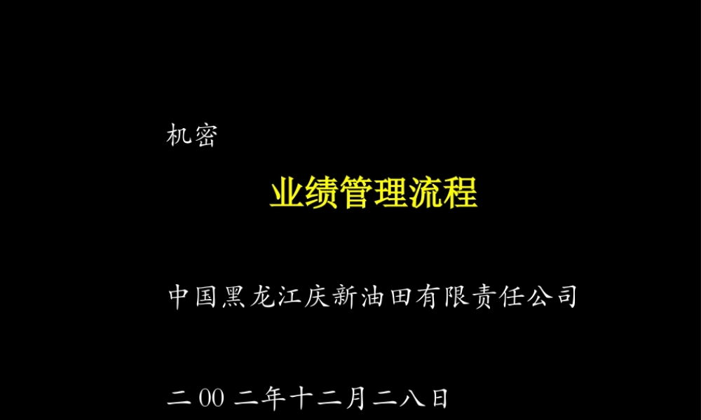 052麦肯锡－黑龙江庆新油田业绩管理报告.ppt