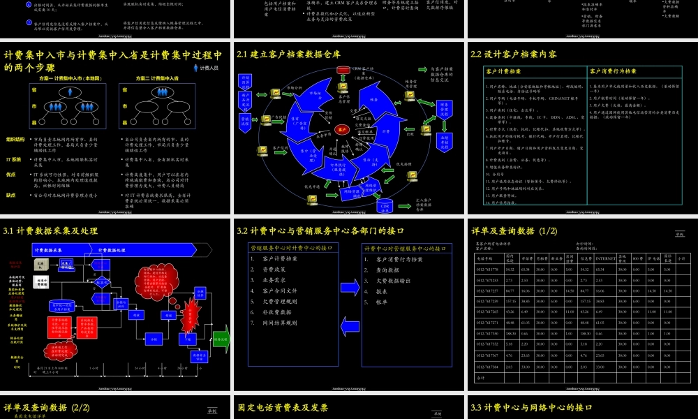 033麦肯锡-中国电信 计费和帐务管理流程手册..PPT