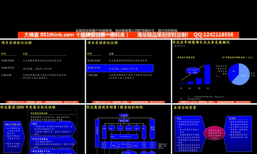 097麦肯锡_实达项目启动报告.ppt