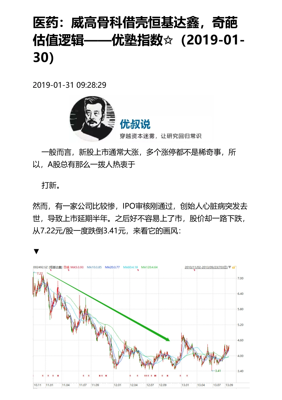 20190130A股 医药：威高骨科借壳恒基达鑫奇葩估值逻辑（拼课会员免费添加微信：1318827120）【优选课程网www.youxuan68.com】.pdf_第1页