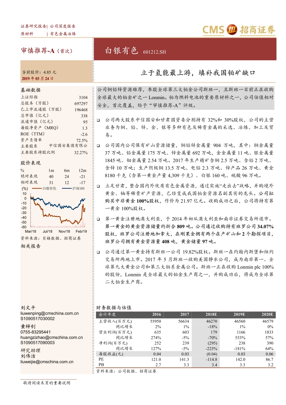 20190324-招商证券-白银有色-601212.SH-立于氢能最上游填补我国铂矿缺口.pdf_第1页