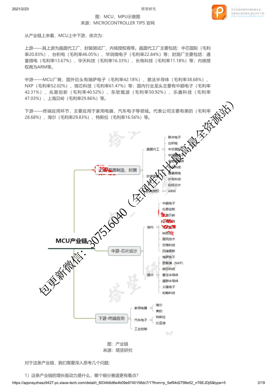 0223产业链兆易创新VS中颖电子VS瑞萨VS意法VS恩智浦：MCU产业链梳理_1_1【优选课程网www.youxuan68.com】.pdf_第2页