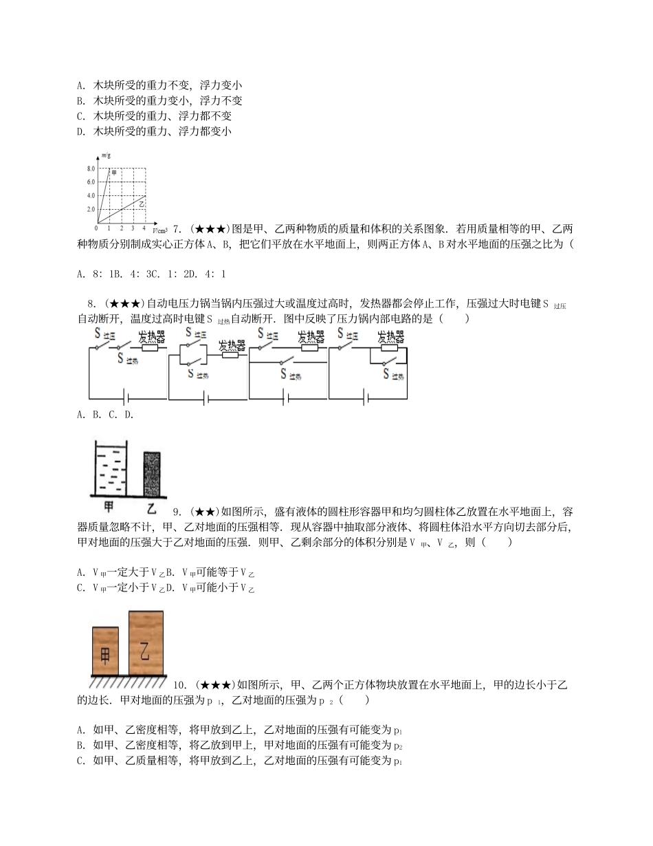 2015-2016学年上海市杨浦区九年级(上)期中物理试卷.doc_第2页