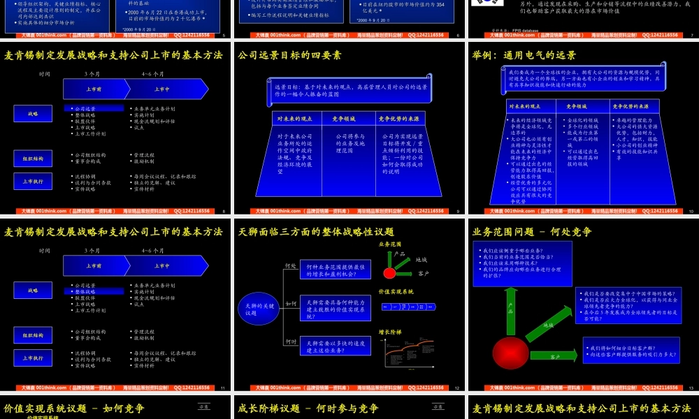 100麦肯锡-2003年7月天狮集团战略设计和首次上市咨询报告(1).ppt