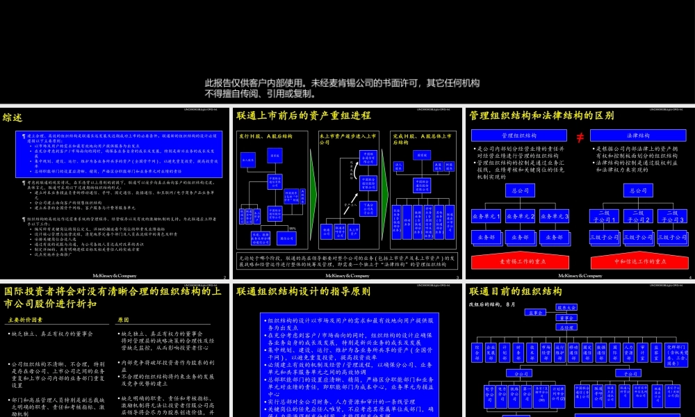 401 麦肯锡--中国联通组织结构报告(2).ppt