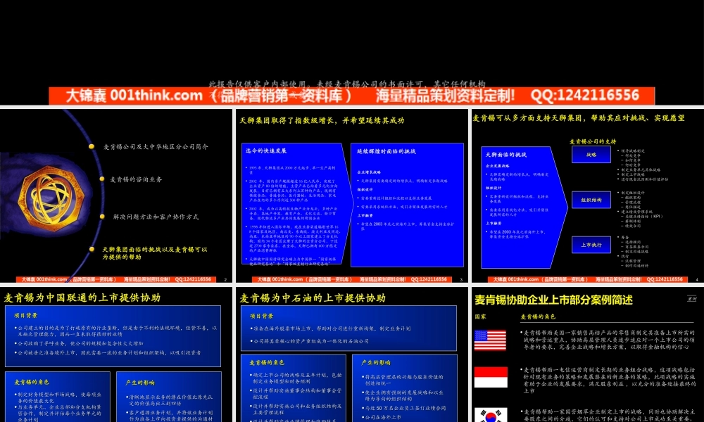 427 麦肯锡-2003年7月天狮集团战略设计和首次上市咨询报告.ppt