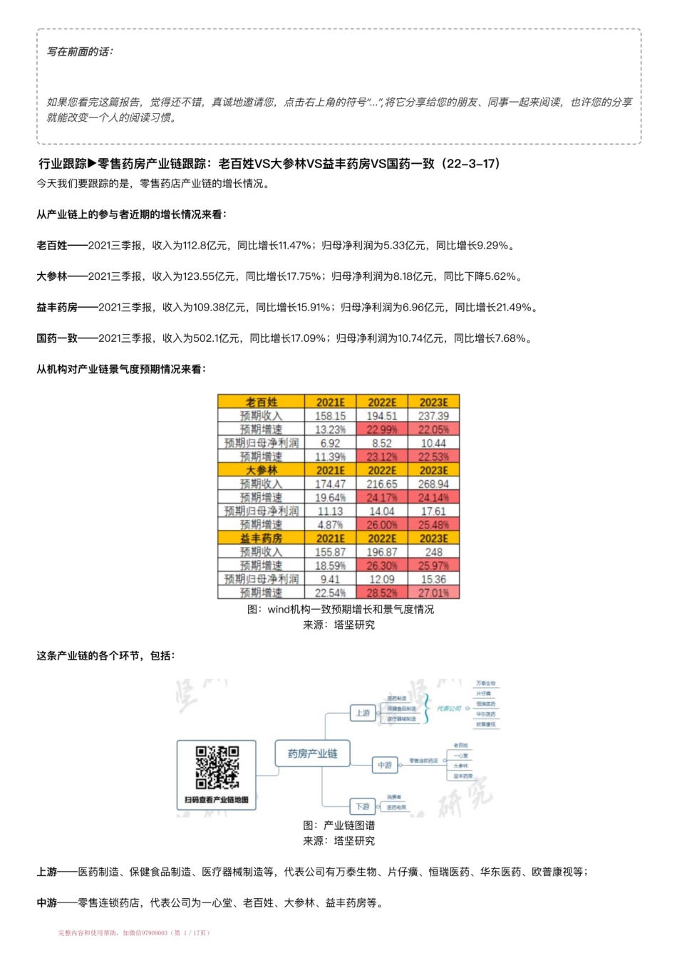 20220317-行业跟踪▶零售药房产业链跟踪：老百姓VS大参林VS益丰药房VS国药一致（22-3-17）【优选课程网www.youxuan68.com】.pdf_第1页