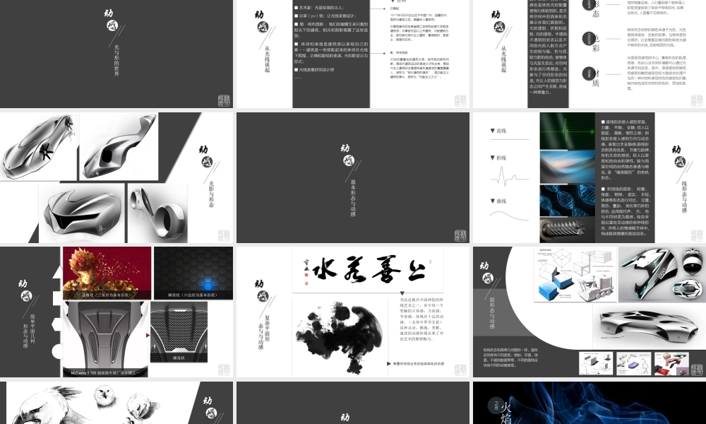 【@PPT精选 推荐教程】PPT动画动感造型理论PPT.pptx