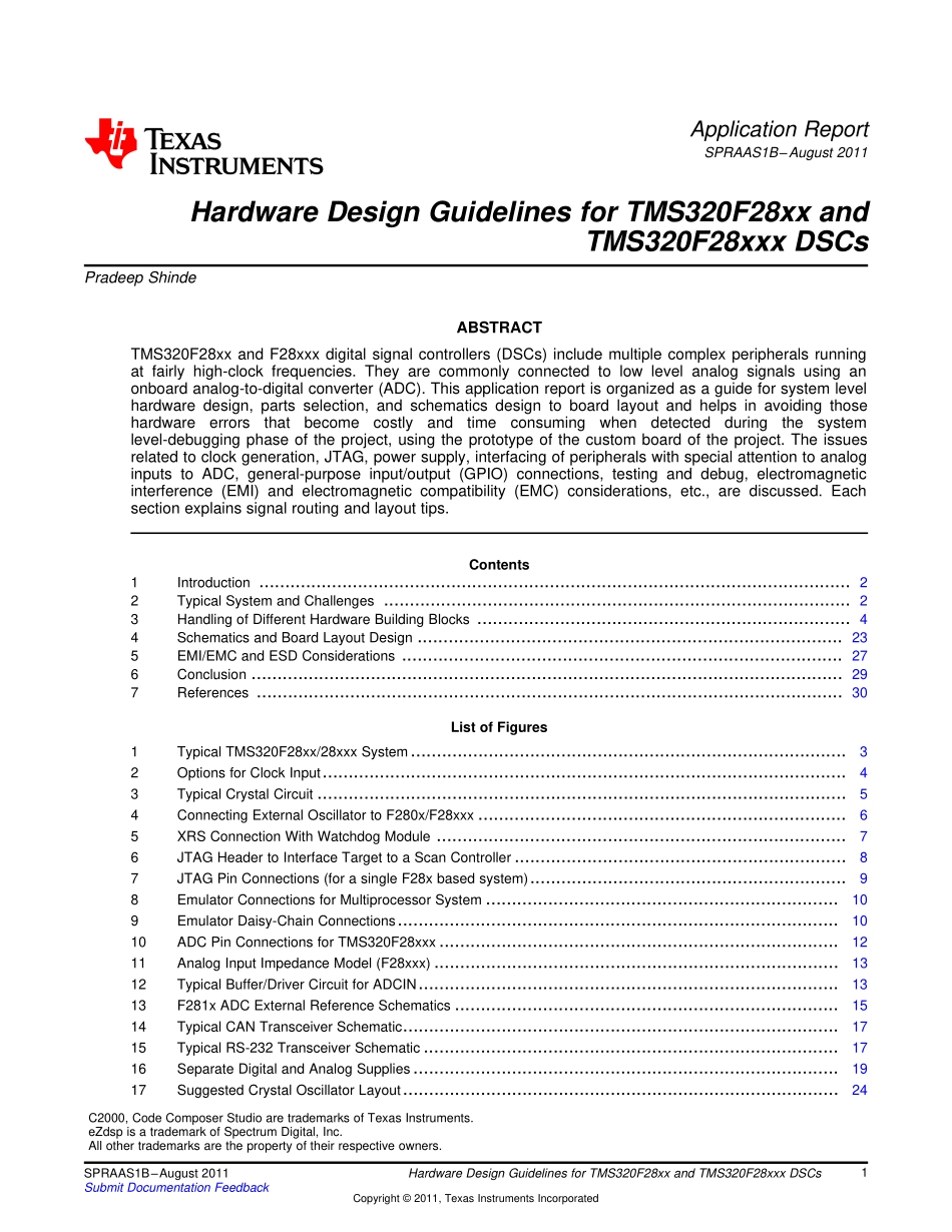 Hardware Design Guidelines for TMS320F28xx and TMS320F28xxx DSCs (1).pdf_第1页