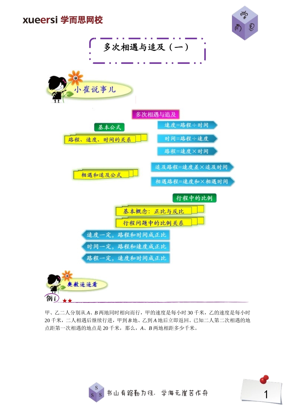 多次相遇与追及（一）.doc_第1页