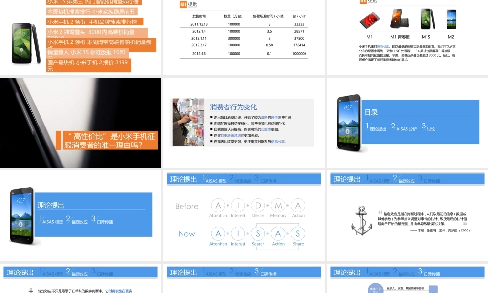 基于AISAS模型的小米案例分析 @曹将PPTao.pptx