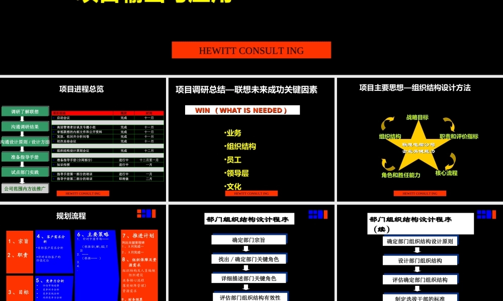 翰威特 - 组织结构项目介绍.ppt