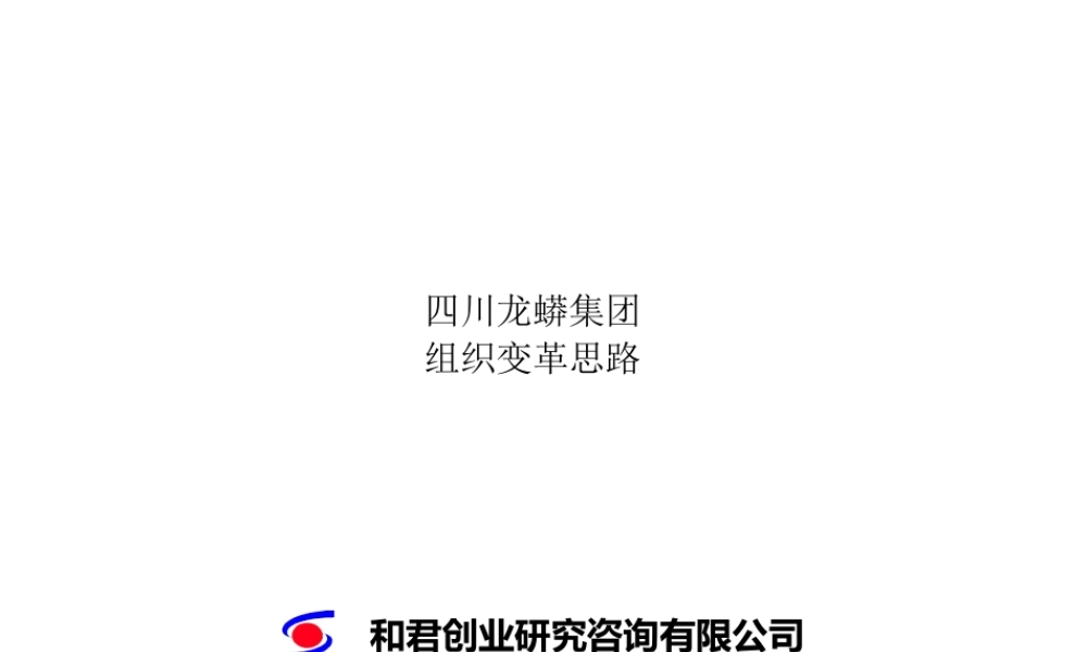 和君创业 - 龙蟒集团组织变革思路.ppt