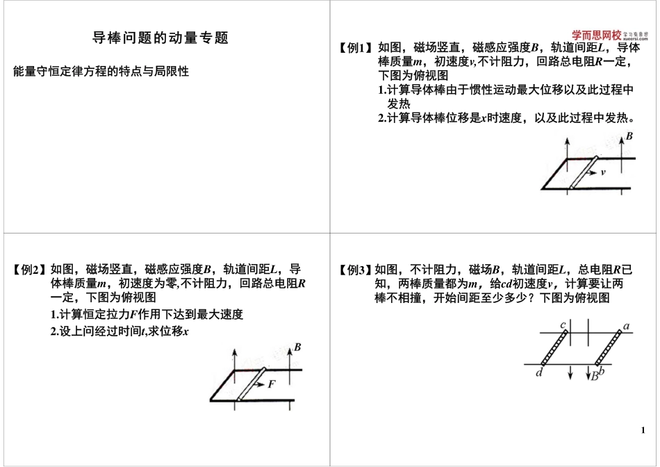 导棒问题的动量专题.pdf_第1页