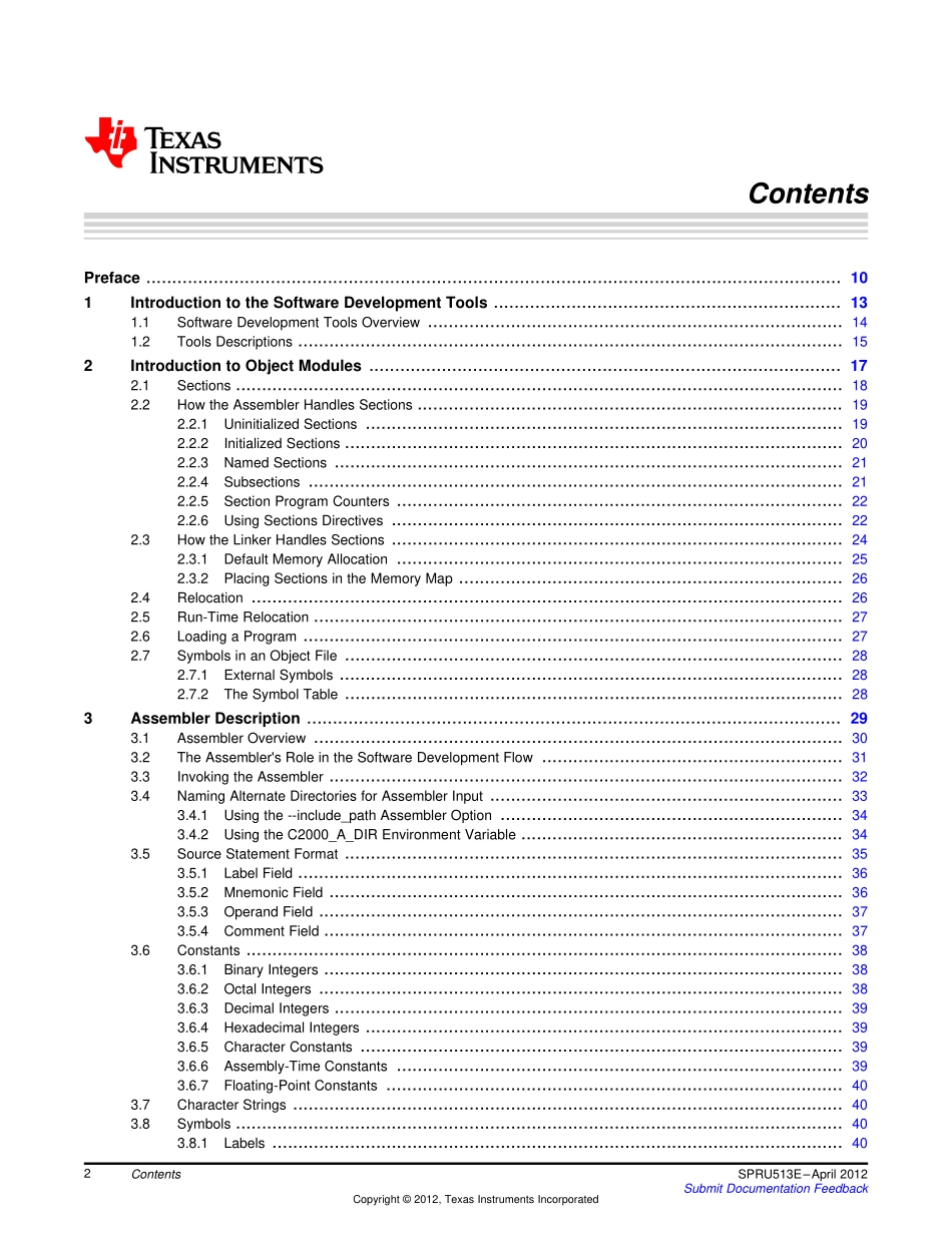 TMS320C28x Assembly Language Tools v6.1 User's Guide(1).pdf_第2页