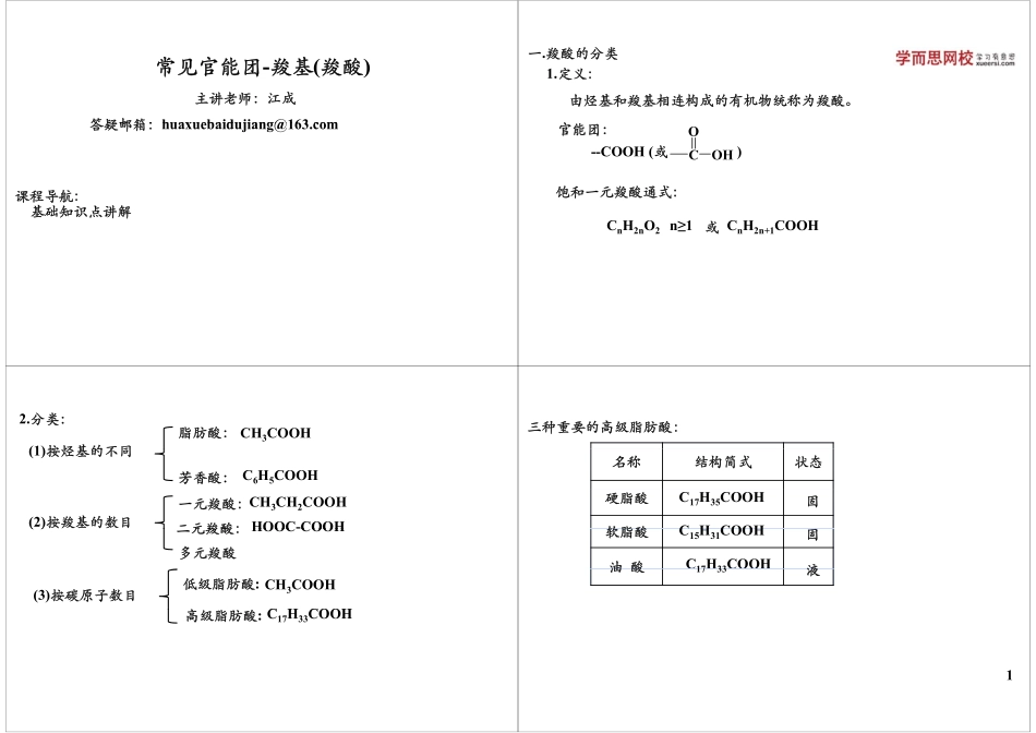 常见官能团-羧基（羧酸）.pdf_第1页