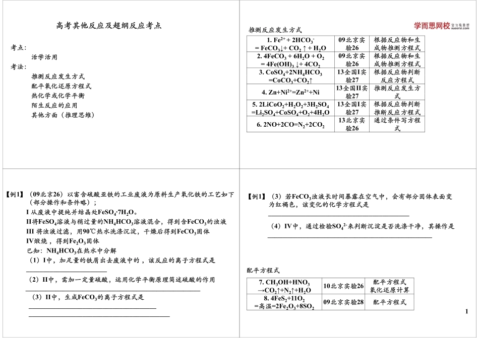 高考其他反应及超纲反应考点(1).pdf_第1页