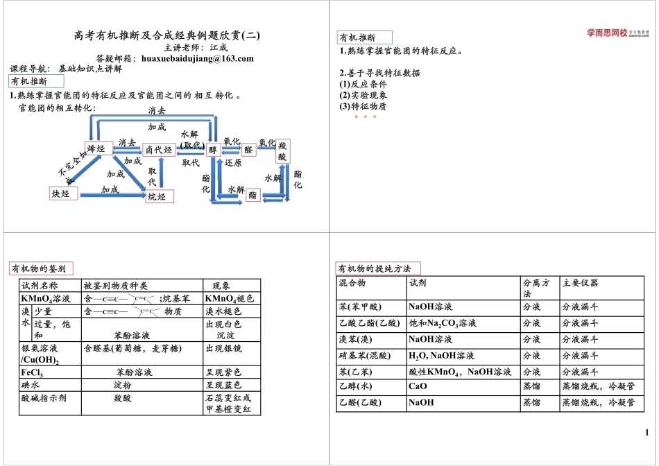 高考有机推断及合成经典例题欣赏（二）.pdf_第1页