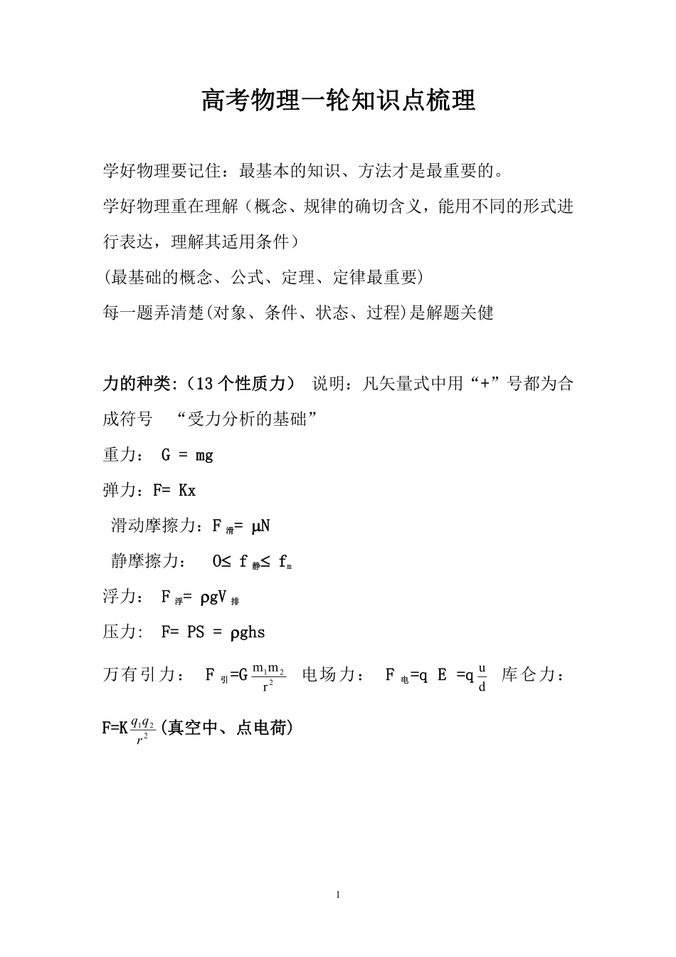 高考物理一轮知识点梳理【 教育盘jiaoyupan.com】.pdf_第1页