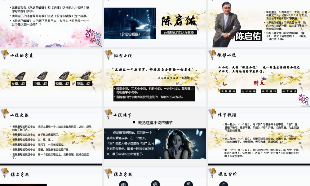 陈启佑《永远的蝴蝶》课件.pptx