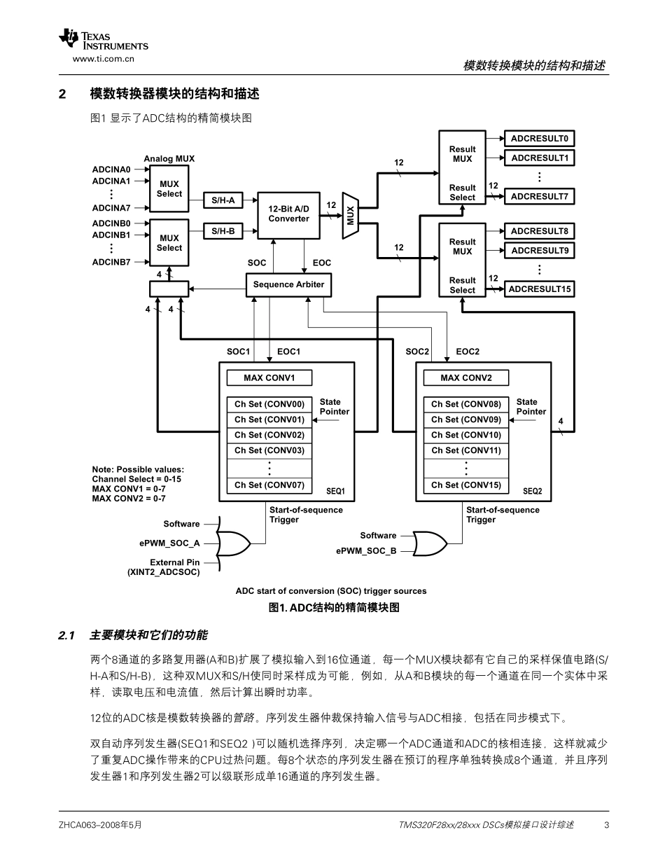 通过 TM320F28xx 28xxx DSC 设计模拟接口的概述 (Rev. A)(1).pdf_第3页