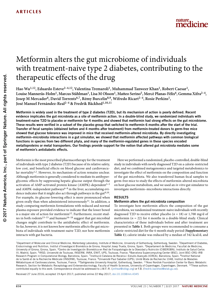2017-Wu-Metformin alters the gut microbiome of.pdf_第1页