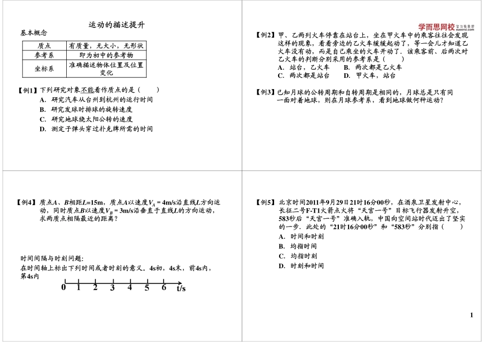 运动的描述提升(1).pdf_第1页